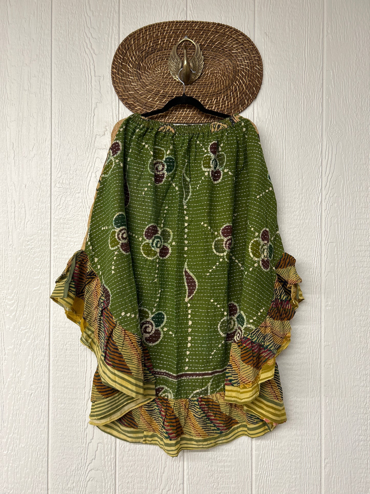 Pareo Kantha Wild Rose Skirt 0426 024