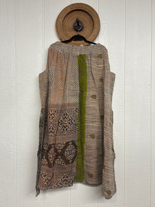 Pareo Kantha Butterfly Cargo Skirt 0426 187