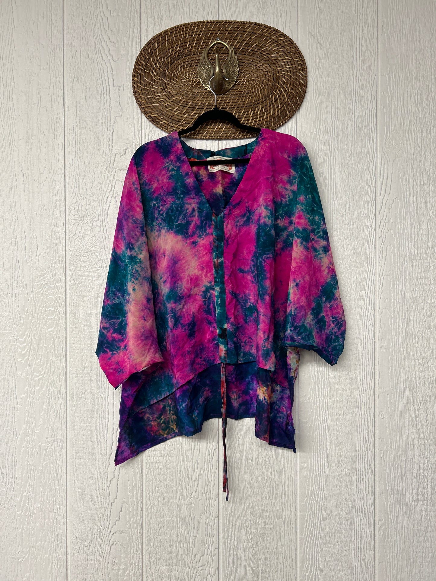 Crepe Sari Hi Lo Butterfly Top 0726 204
