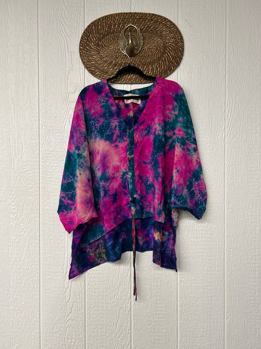Crepe Sari Hi Lo Butterfly Top 0726 204