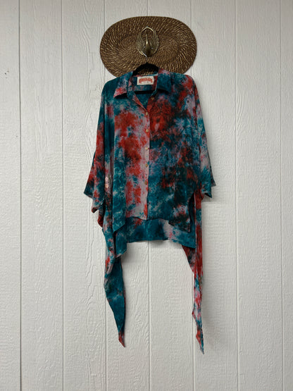 Crepe Sari Summer Nirvana Button Down 0626 008