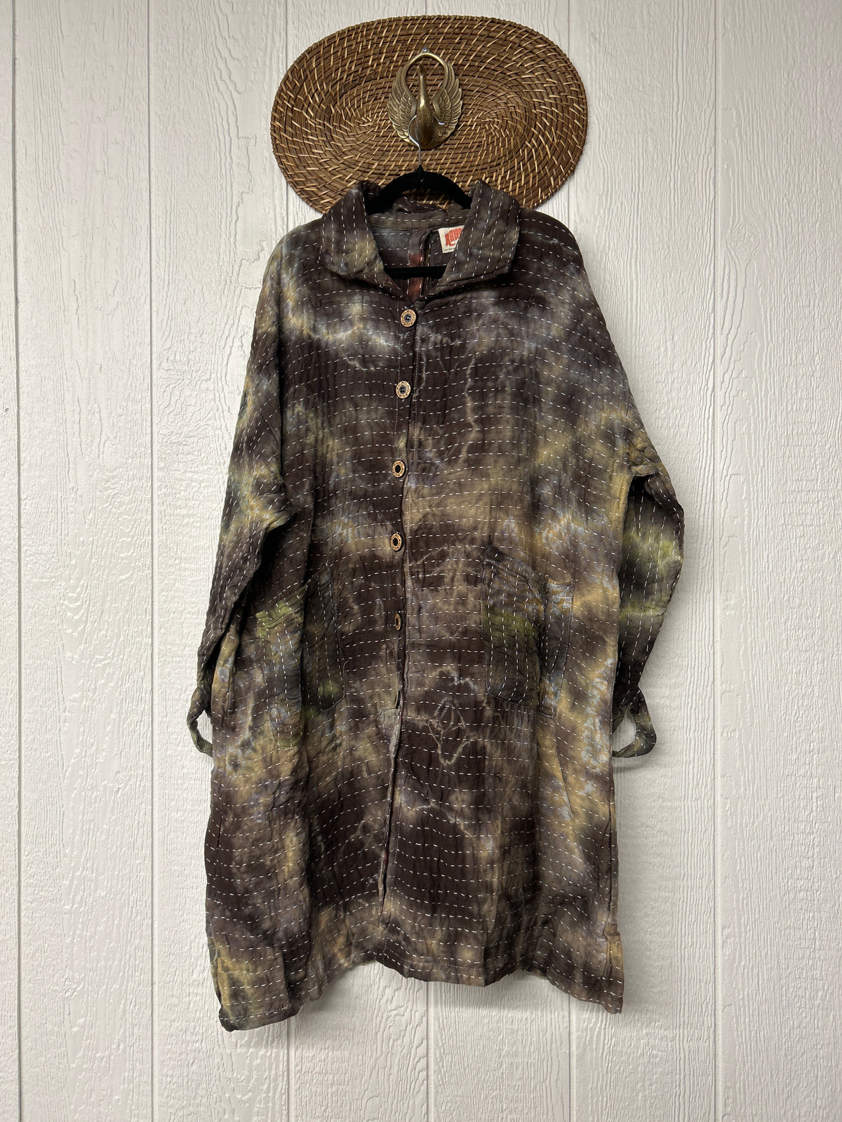 Aura Edit Koverlet Button Down Trench Coat 1026 011