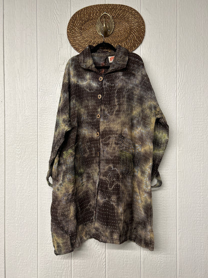 Aura Edit Koverlet Button Down Trench Coat 1026 011