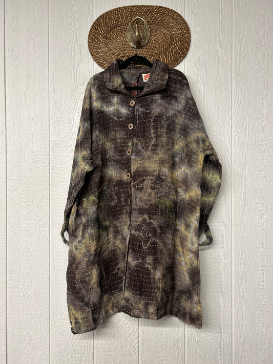 Aura Edit Koverlet Button Down Trench Coat 1026 011