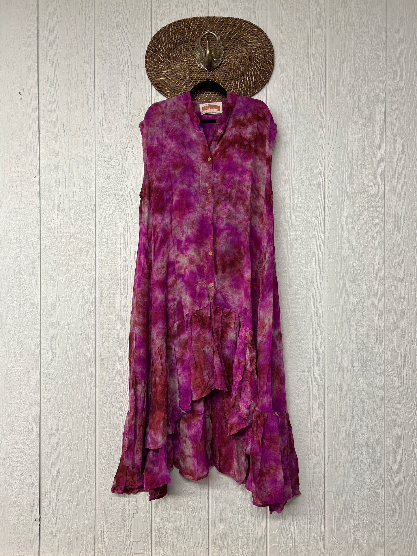 Crepe Sari Summer Dahlia Duster 0726 099