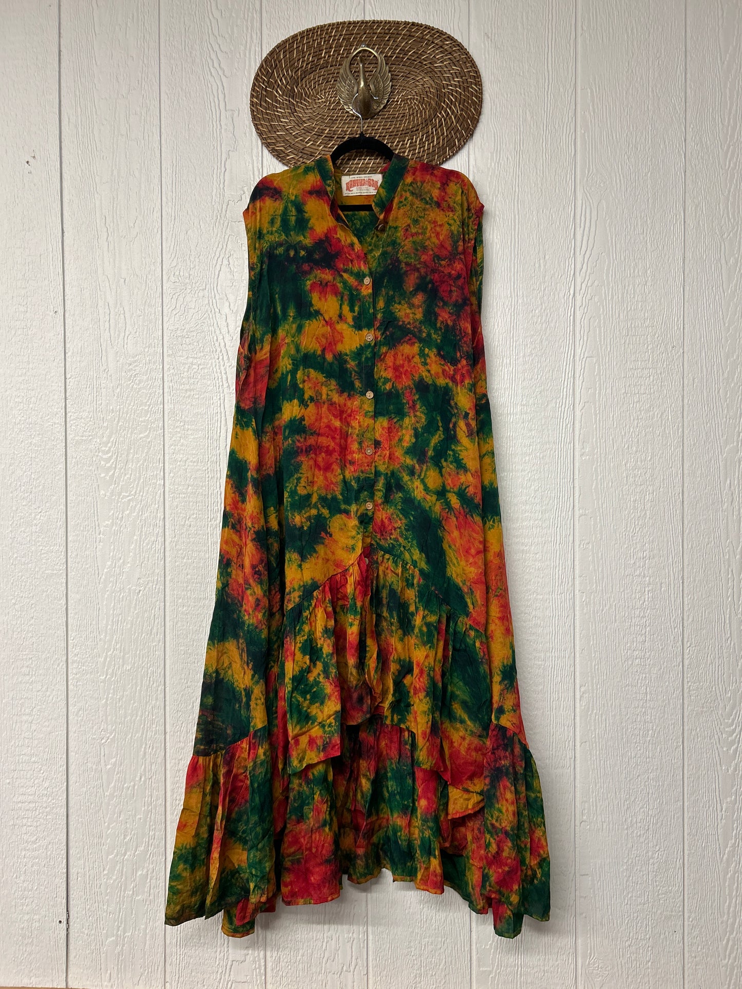 Crepe Sari Summer Dahlia Duster 0726 110