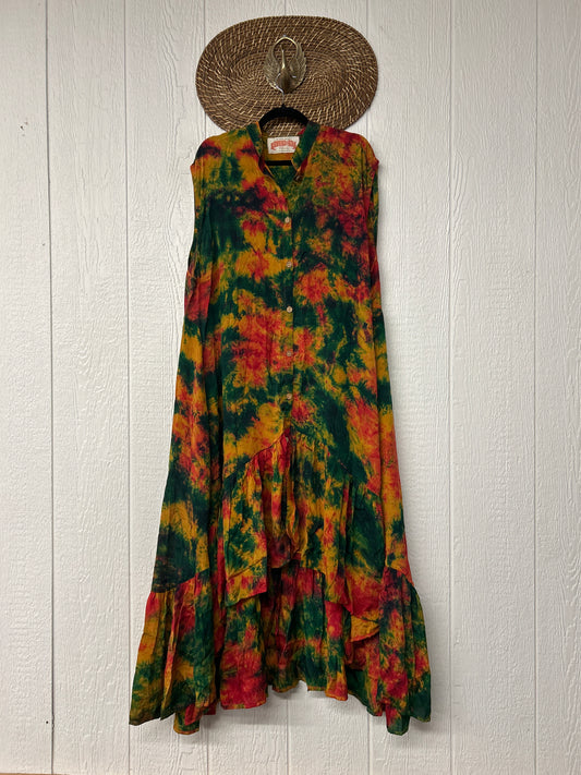 Crepe Sari Summer Dahlia Duster 0726 110