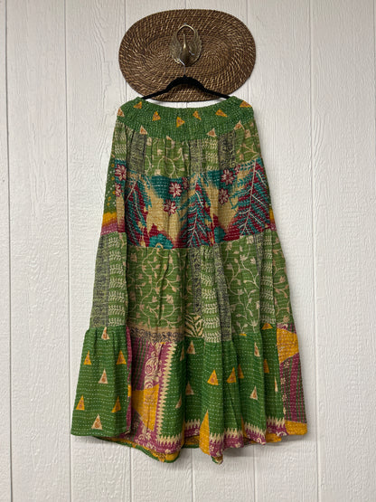 Pareo Kantha Lotus Maxi Skirt 0826 193