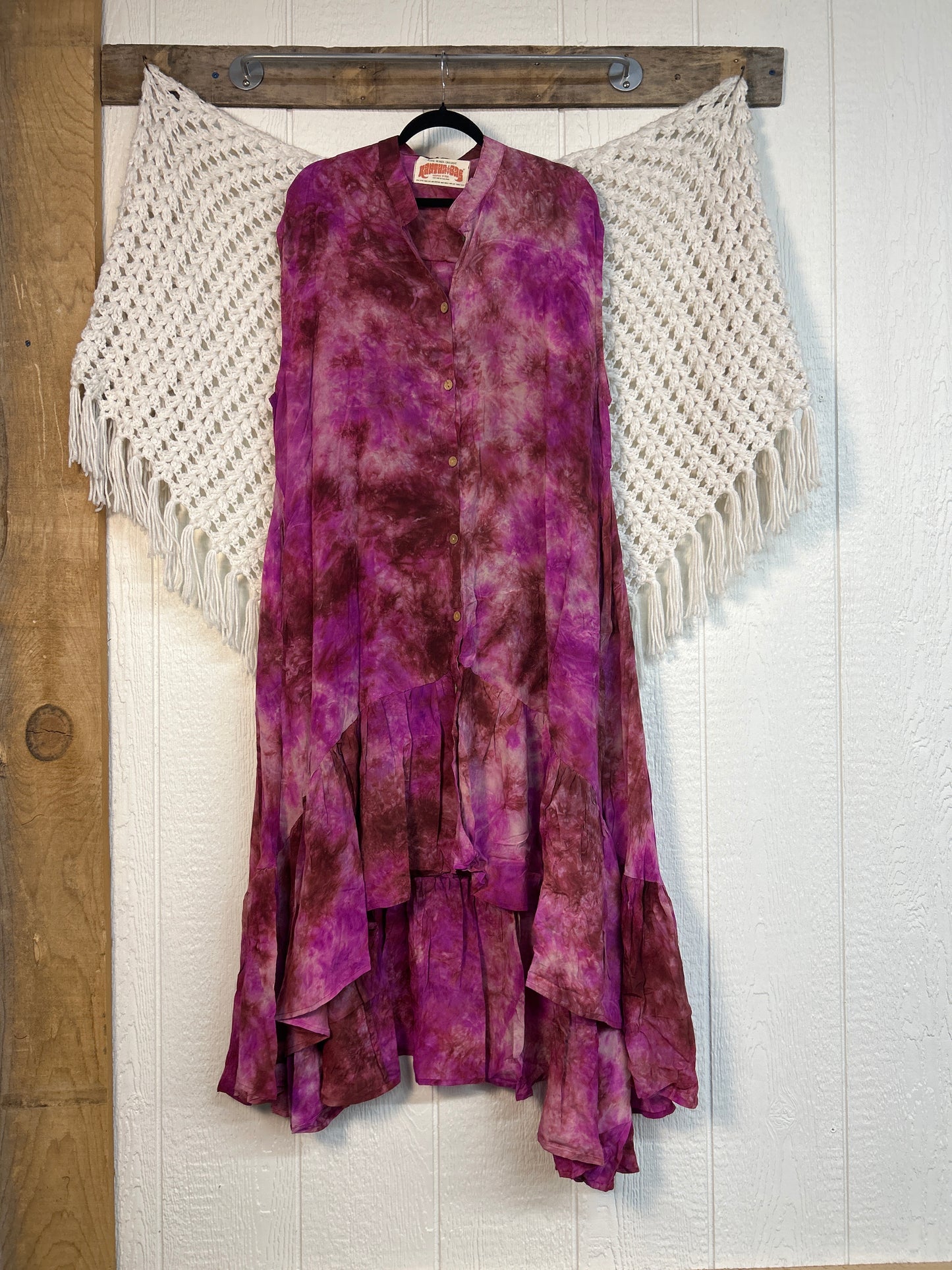 Crepe Sari Summer Dahlia Duster 0726 188