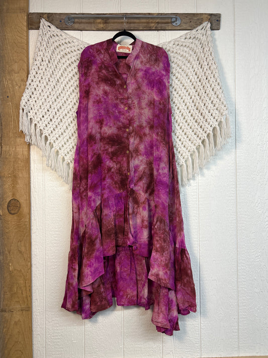 Crepe Sari Summer Dahlia Duster 0726 188