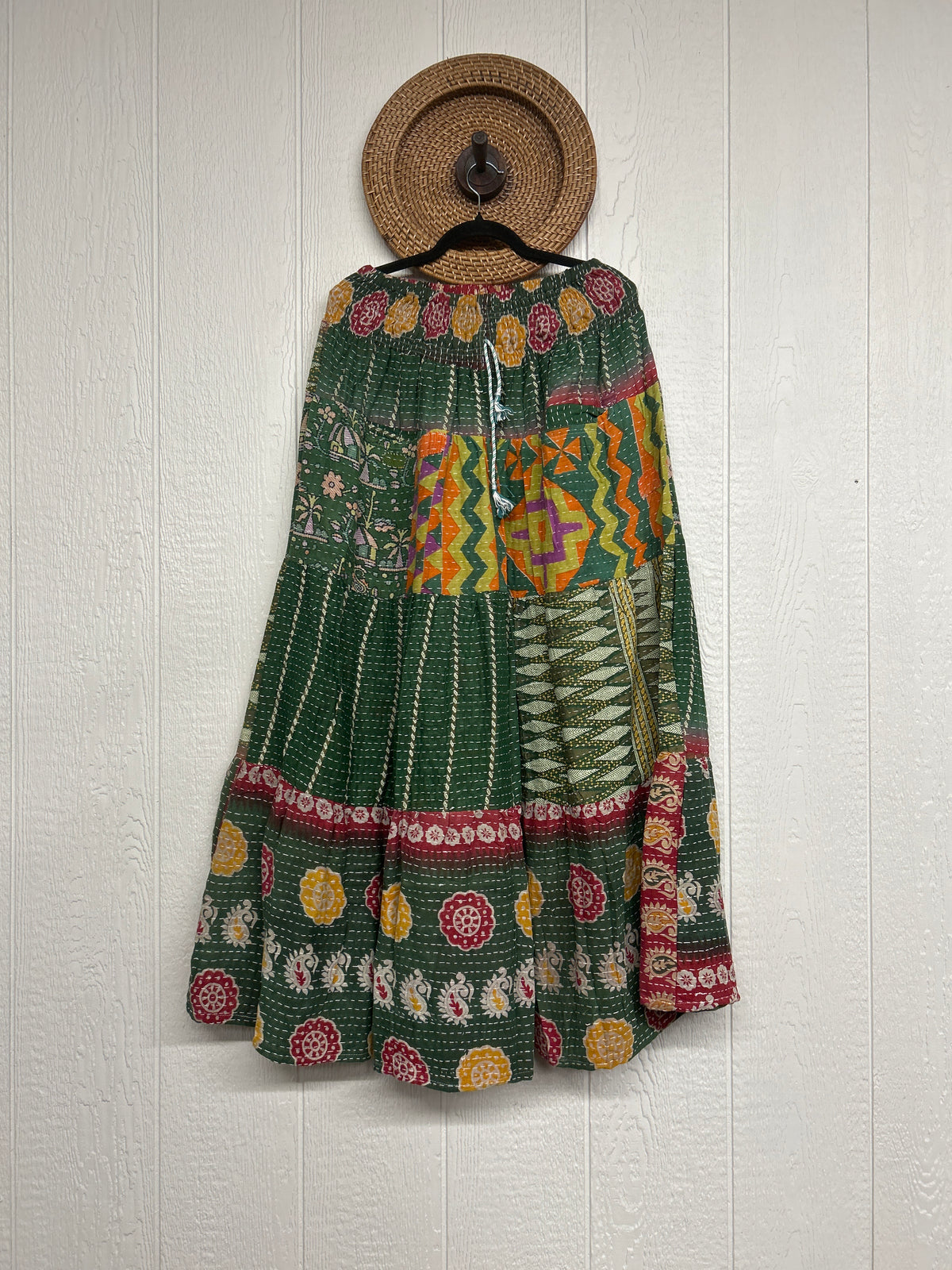 Pareo Kantha Lotus Maxi Skirt 0826 055