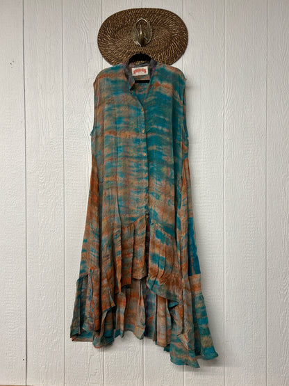 Crepe Sari Summer Dahlia Duster 0726 123