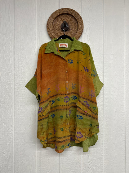 Crepe Sari Free To Be Button Down 0626 184