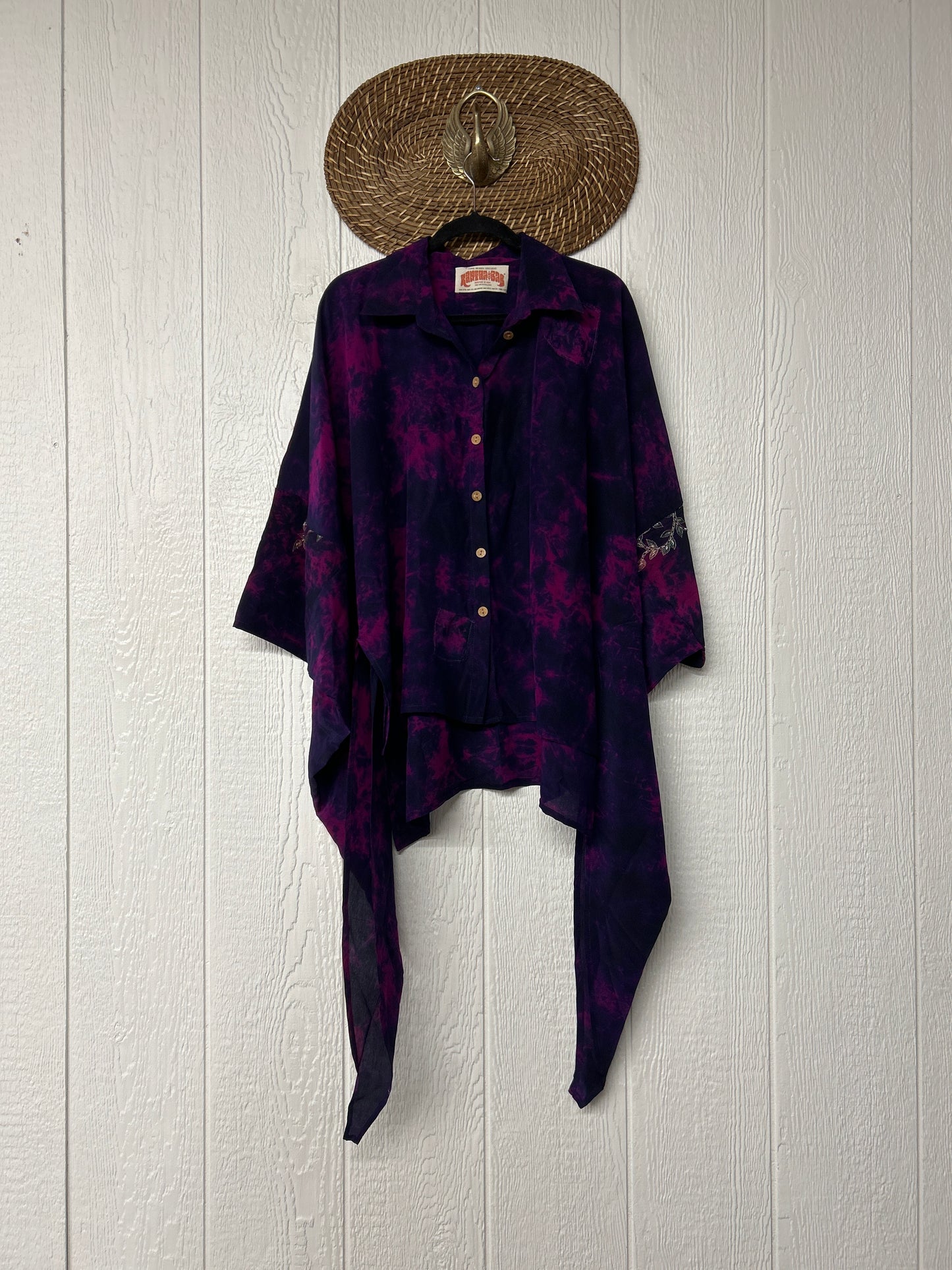 Crepe Sari Summer Nirvana Button Down 0626 051