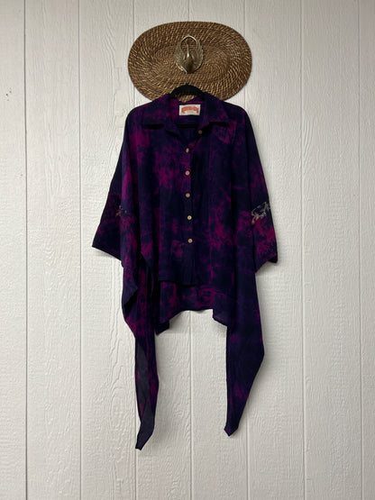 Crepe Sari Summer Nirvana Button Down 0626 051