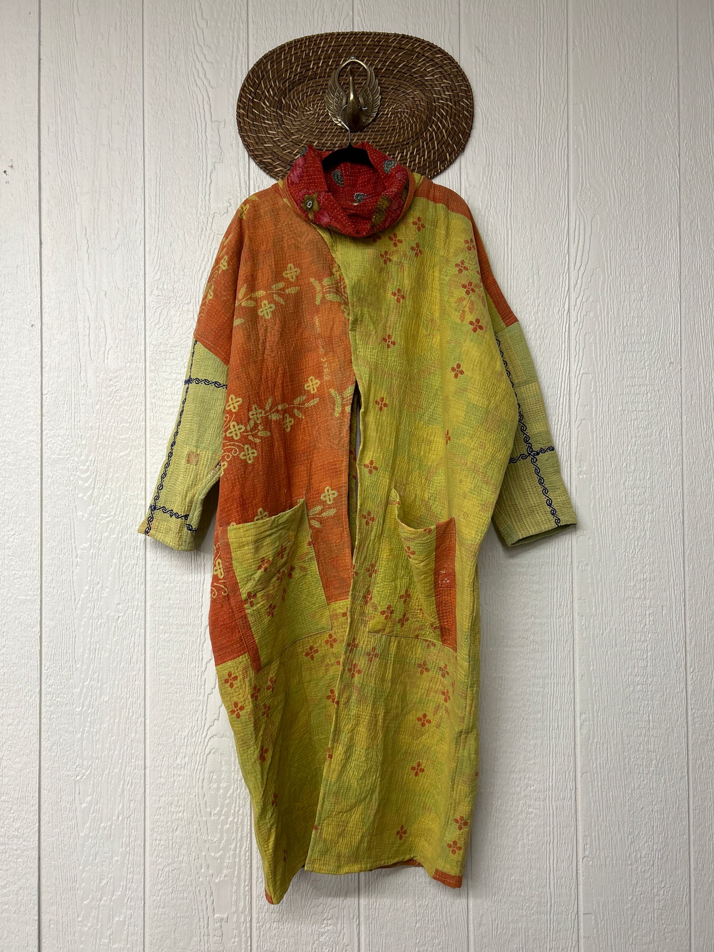 Fine Kantha Cowl Split Pullover 1225 038