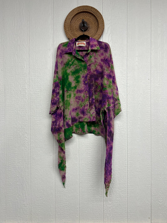 Crepe Sari Summer Nirvana Button Down 0626 217