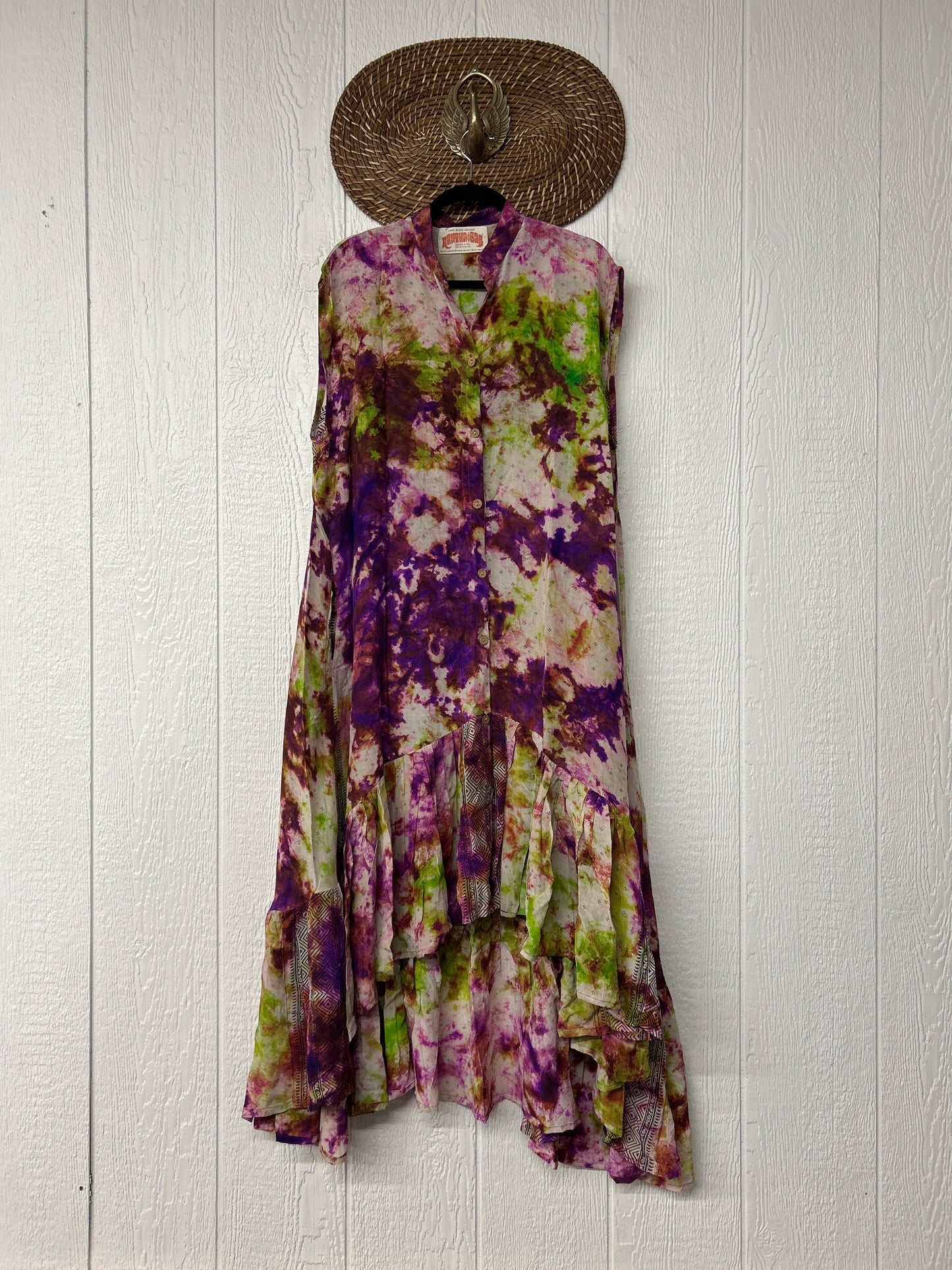 Crepe Sari Summer Dahlia Duster 0726 027
