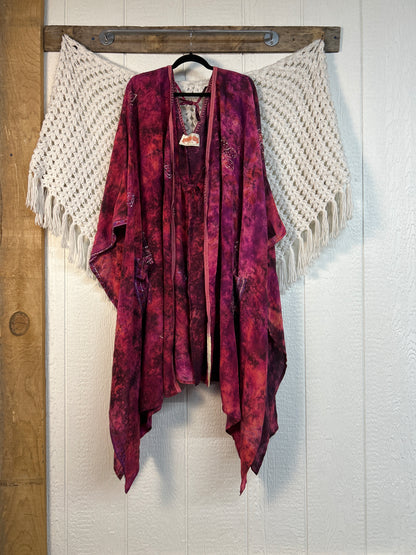 Crepe Sari Orchid Kimono 0626 222