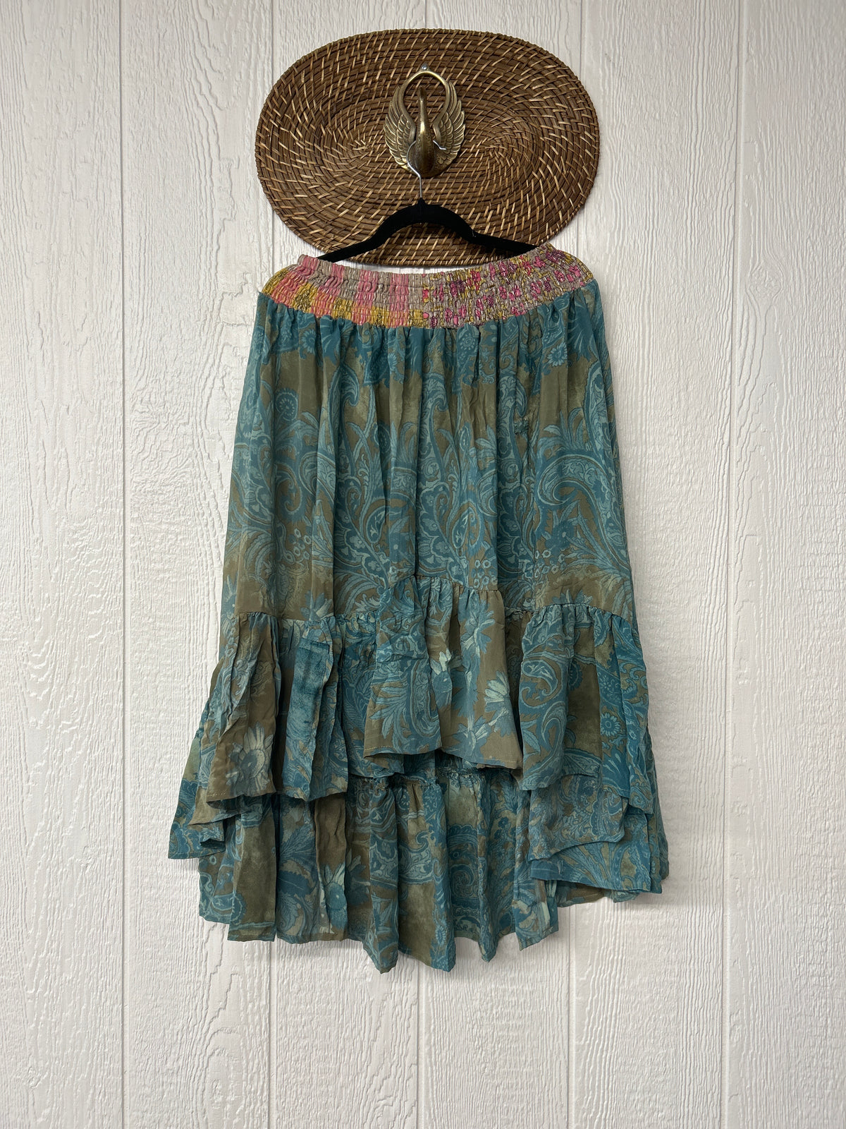 Crepe Sari Dahlia Skirt 1026 048