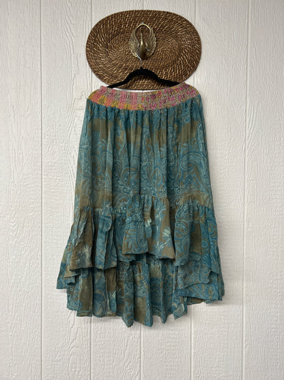Crepe Sari Dahlia Skirt 1026 048