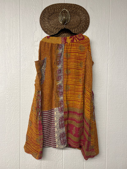 Pareo Kantha Butterfly Cargo Skirt 0426 072