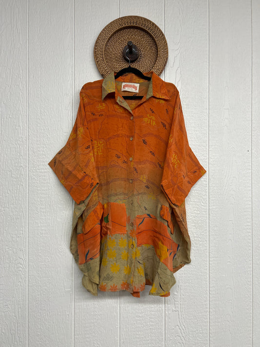 Crepe Sari Free To Be Button Down 0626 231