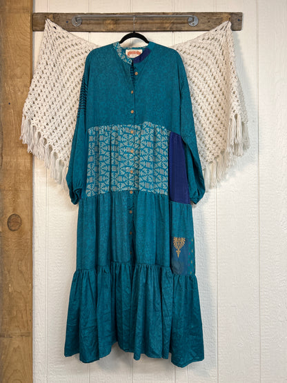 Rasgulla Sari Luminous Maxi Dress 0226 278