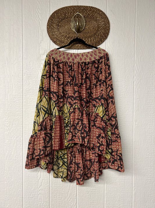 Crepe Sari Dahlia Skirt 1026 035