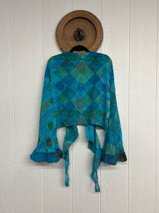 Crepe Sari Zeppelin Crop Shrug 0426 199