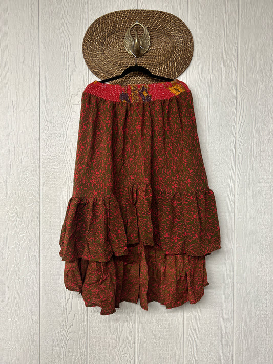 Crepe Sari Dahlia Skirt 1026 090