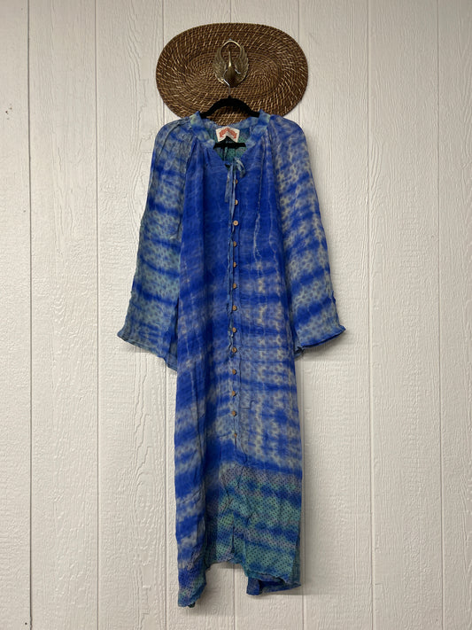 Crepe Sari Woodstock Duster Dress 0526 003