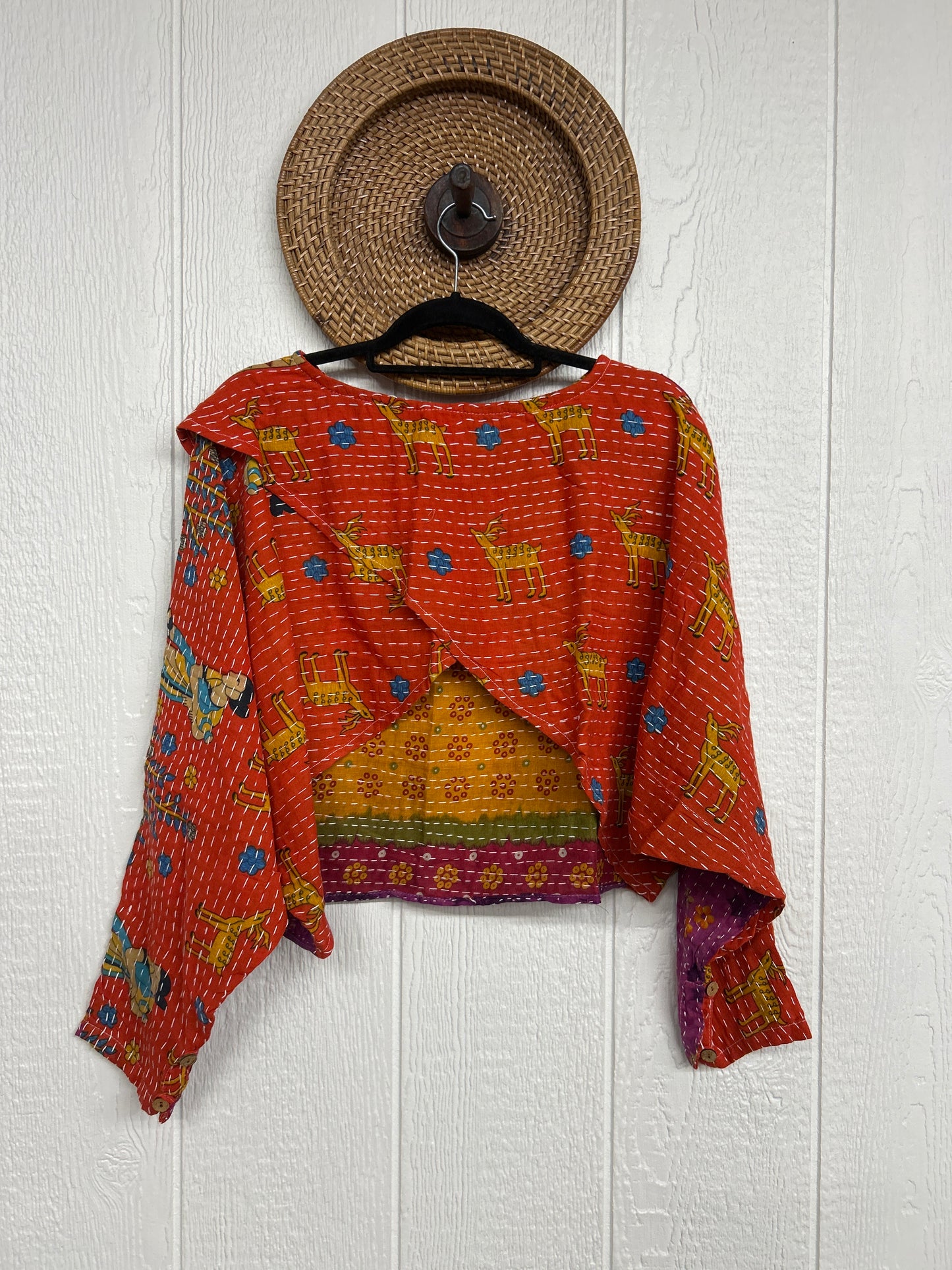 Pareo Kantha In Bloom Cropped Pullover 0326 050