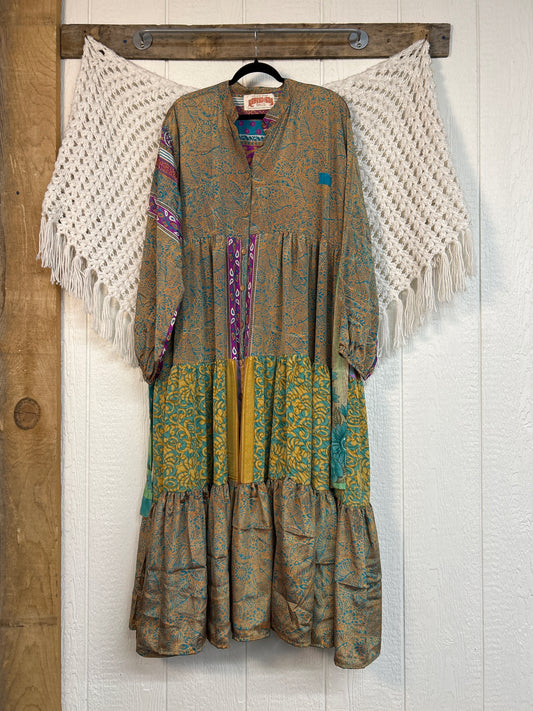 Rasgulla Sari Luminous Maxi Dress 0226 272