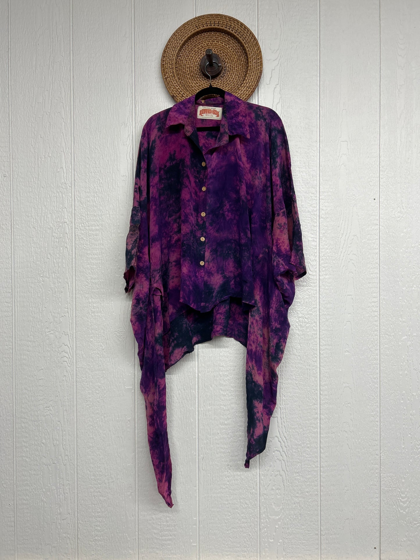 Crepe Sari Summer Nirvana Button Down 0626 111