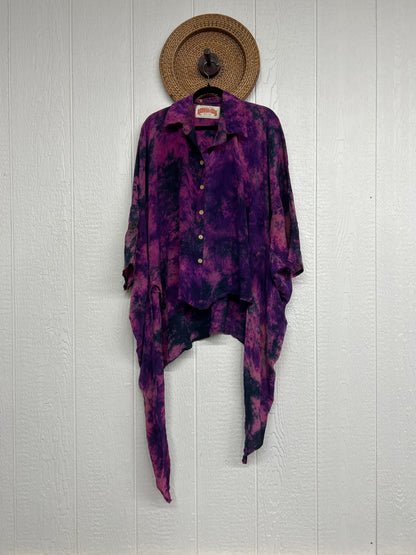 Crepe Sari Summer Nirvana Button Down 0626 111