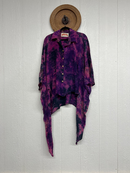 Crepe Sari Summer Nirvana Button Down 0626 111