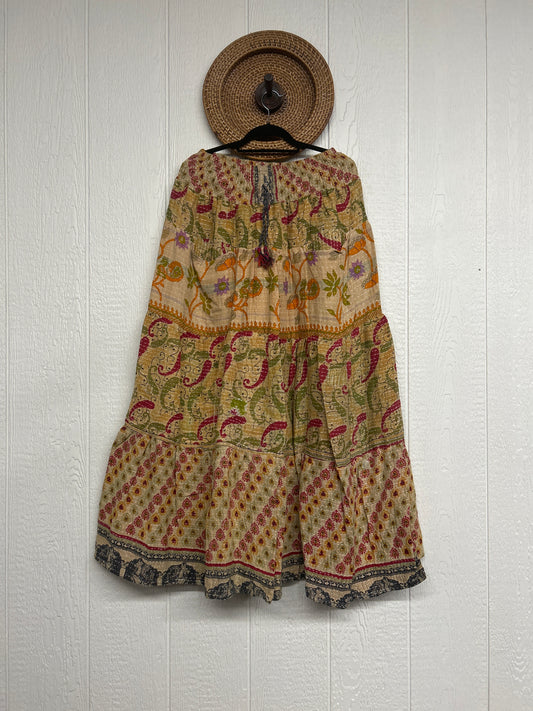 Pareo Kantha Lotus Maxi Skirt 0826 064