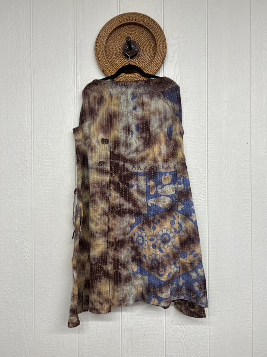 Aura Edit Pareo Kantha Butterfly Cargo Skirt 0726 013