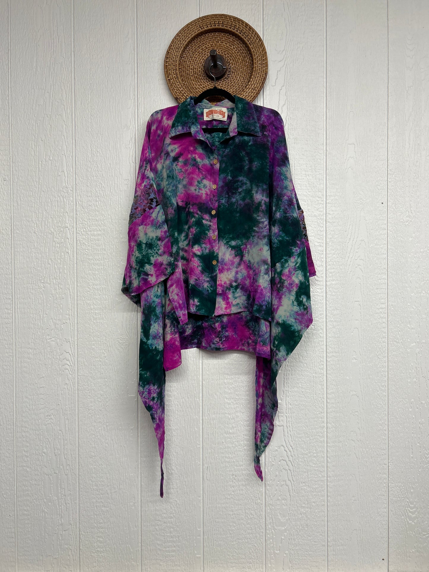 Crepe Sari Summer Nirvana Button Down 0626 266