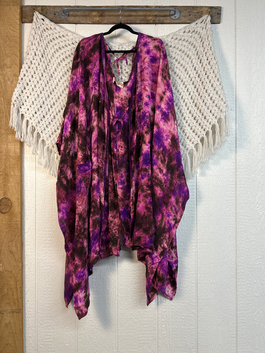 Crepe Sari Orchid Kimono 0626 171