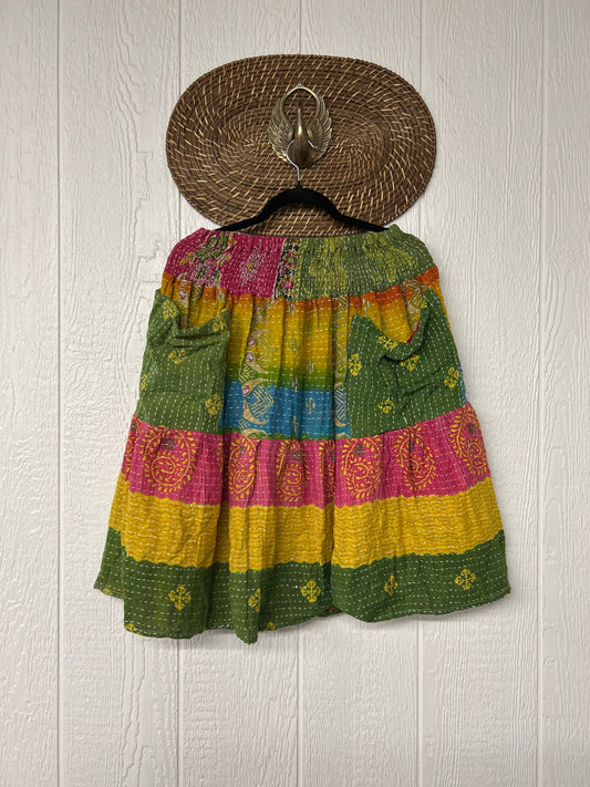 Pareo Kantha Meadow Skirt 0826 047