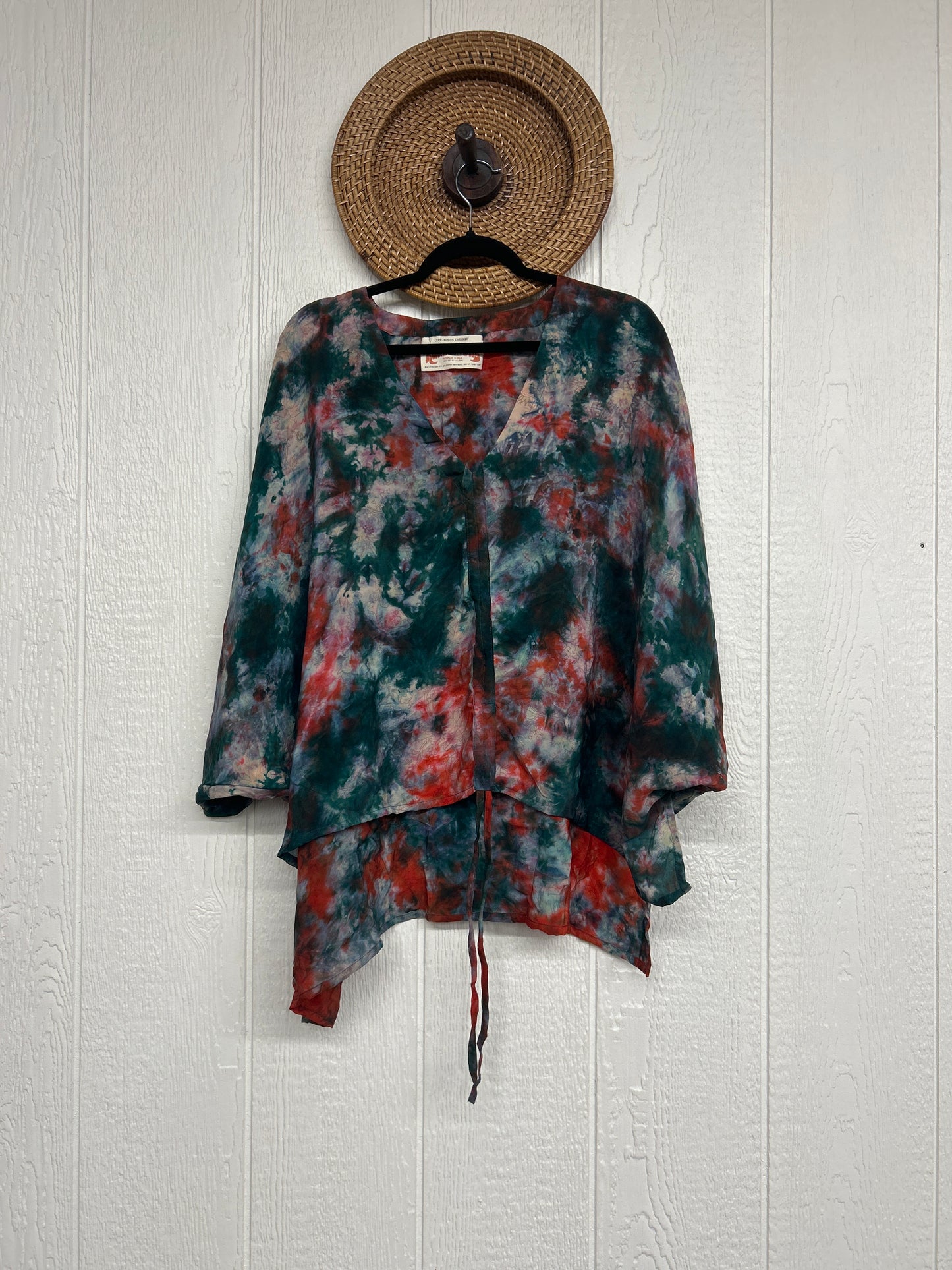Crepe Sari Hi Lo Butterfly Top 0726 045
