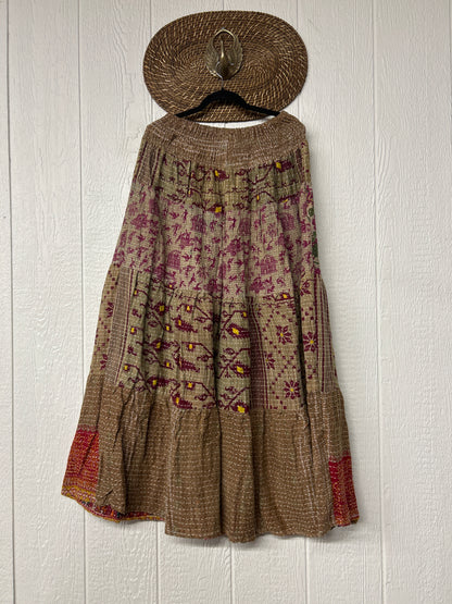 Pareo Kantha Lotus Maxi Skirt 0826 139