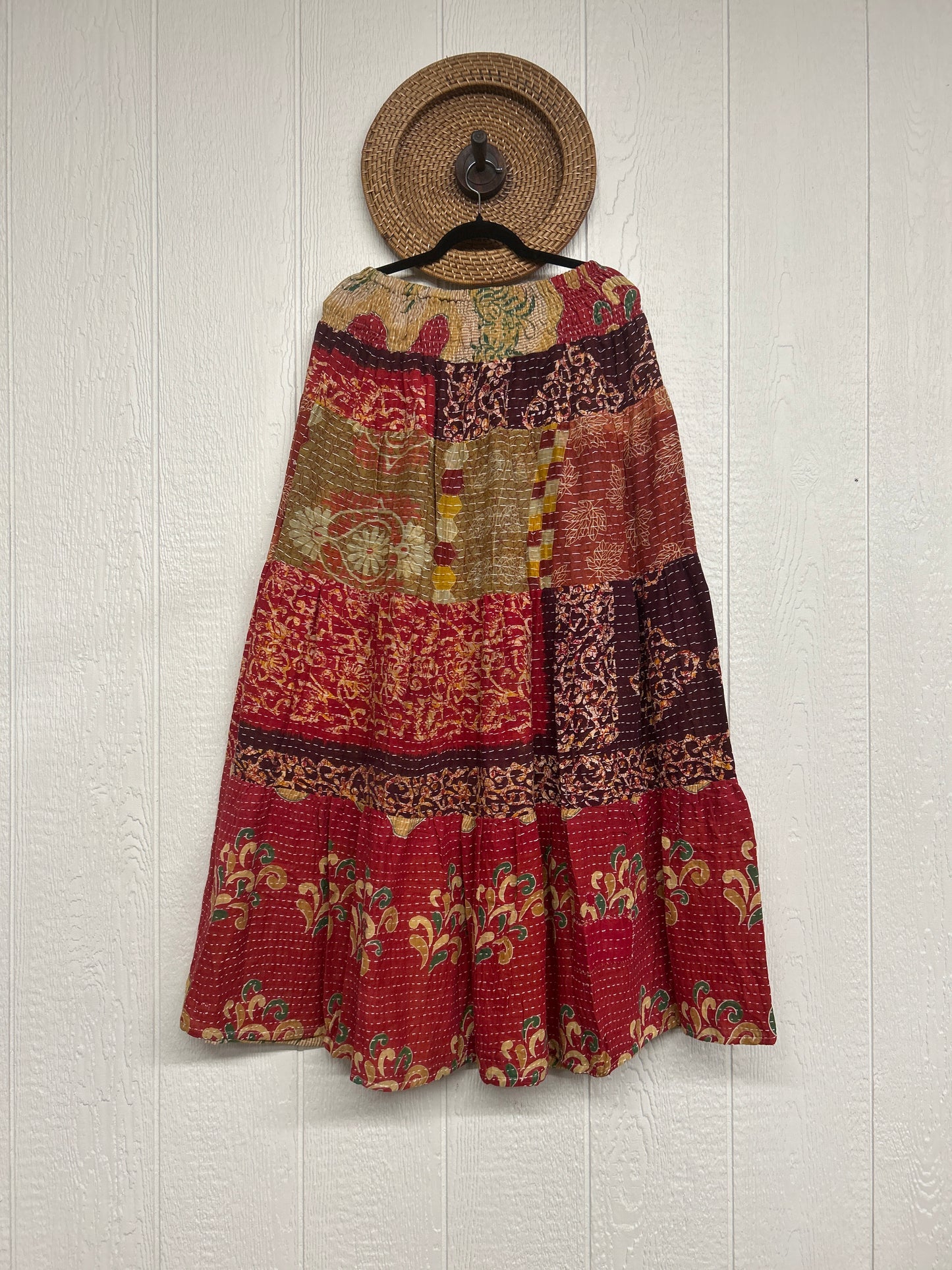 Pareo Kantha Lotus Maxi Skirt 0826 019