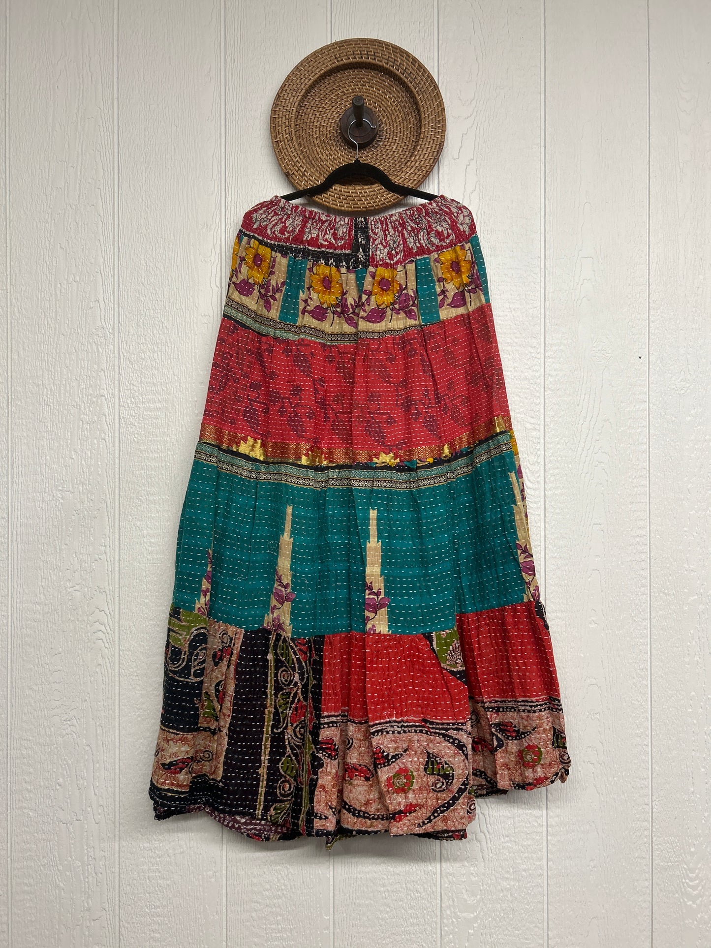 Pareo Kantha Lotus Maxi Skirt 0826 079