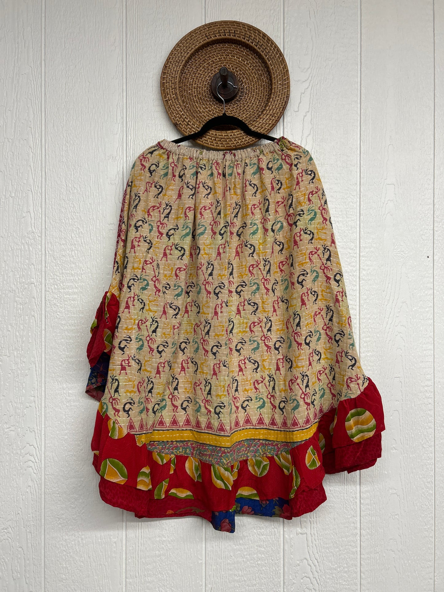 Pareo Kantha Wild Rose Skirt 0426 249