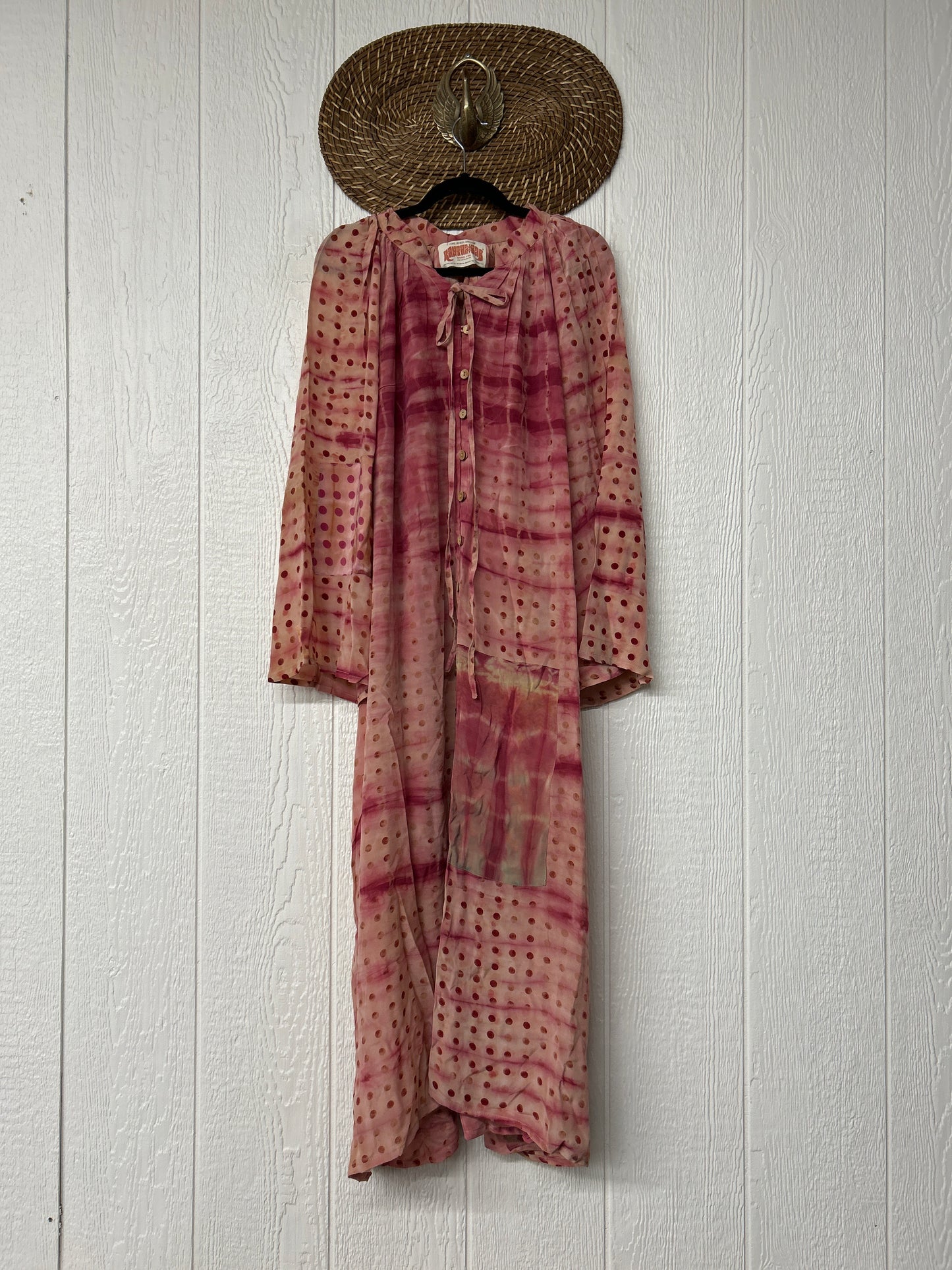 Crepe Sari Woodstock Duster Dress 0726 005