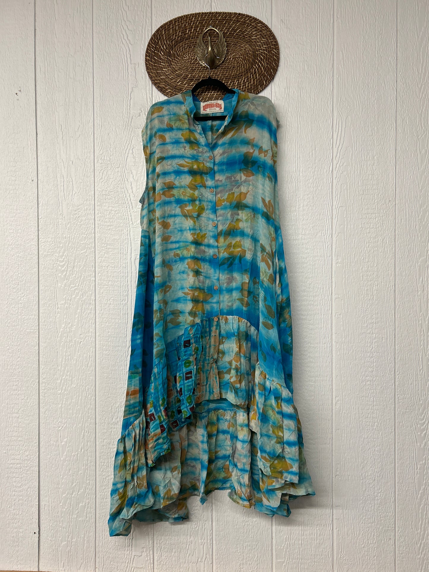 Crepe Sari Summer Dahlia Duster 0726 112