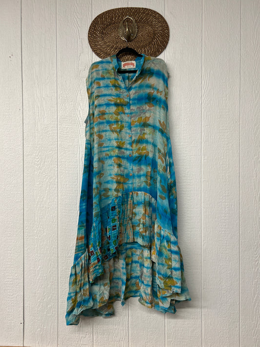 Crepe Sari Summer Dahlia Duster 0726 112